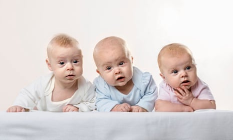 Three babies in a row