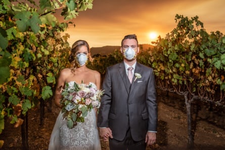 California wildfire wedding