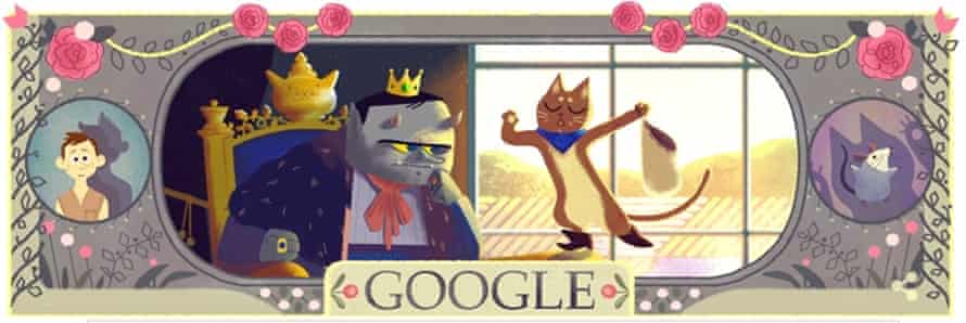Puss in Boots Google doodle by Sohpie Diao.