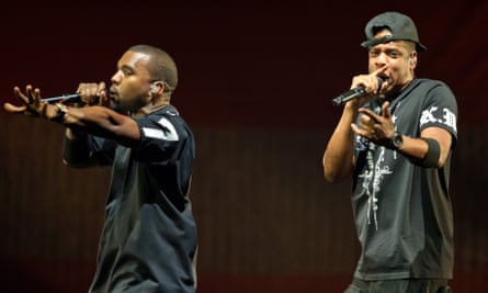 Kanye West and Jay-Z perform at the Verizon Center in Washington DC.