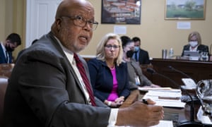 Chairman Bennie Thompson, D-Miss., and Vice Chair Liz Cheney, R-Wyo., of the House panel investigating the Jan. 6 U.S. Capitol insurrection, testify before the House Rules Committee at the Capitol in December. Lawmakers on the committee said for the first time last night that they have enough evidence to suggest Trump committed crimes.
