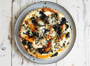 Annie Rigg’s pumpkin, cavolo nero and gorgonzola tart