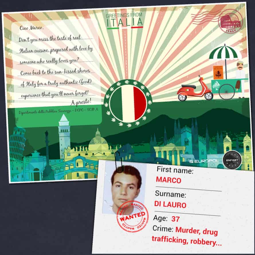 Europol’s Marco Di Lauro postcard.