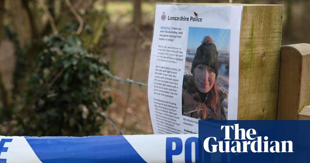 ‘People don’t vanish’: family of missing Nicola Bulley appeal for information
