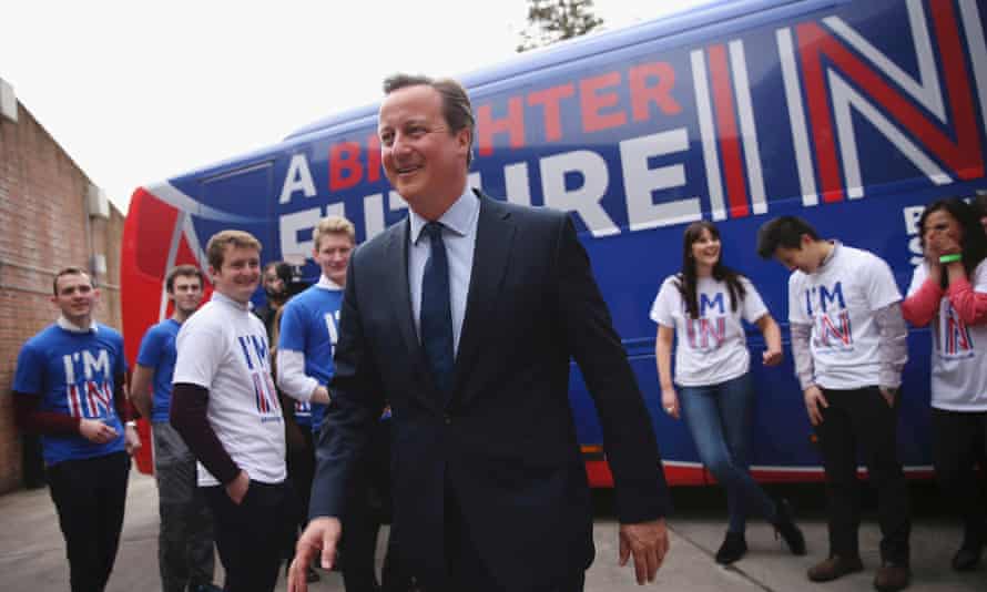 The prime minister joins students at the launch of the ‘Brighter Future In’ campaign bus at Exeter University