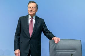 Mario Draghi, President of the European Central Bank (ECB), arriving for today’s press conference following a meeting of the Governing Council of the European Central Bank, in Frankfurt am Main, Germany.