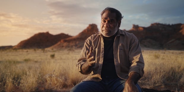 Pitjantjatjara and Nyungar actor Trevor Jamieson in a still from the ad campaign.