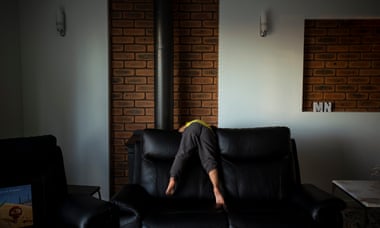 Daniel in the living room