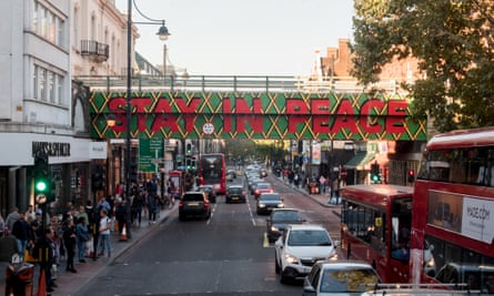 The Resolve Collective’s repainted railway bridge in Brixton.
