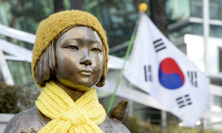 The ‘comfort woman’ statue in front of the Japanese embassy in Seoul, South Korea.