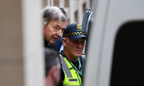 Cardinal George Pell is taken from the supreme court in Melbourne, Australia, back to jail after his appeal against child sexual abuse convictions was dismissed.