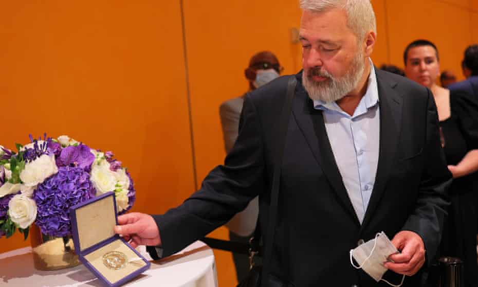 Nobel peace prize auctioned by Russian journalist Dmitry Muratov fetches record $103.5m | Nobel peace prize | The Guardian