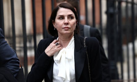 Sadie Frost leaves the high court.