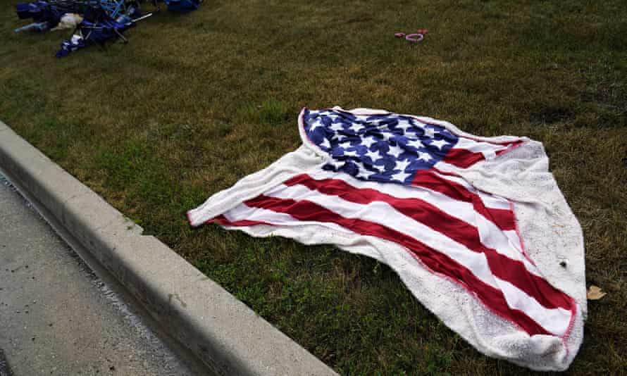 Blanket depicting an American flag
