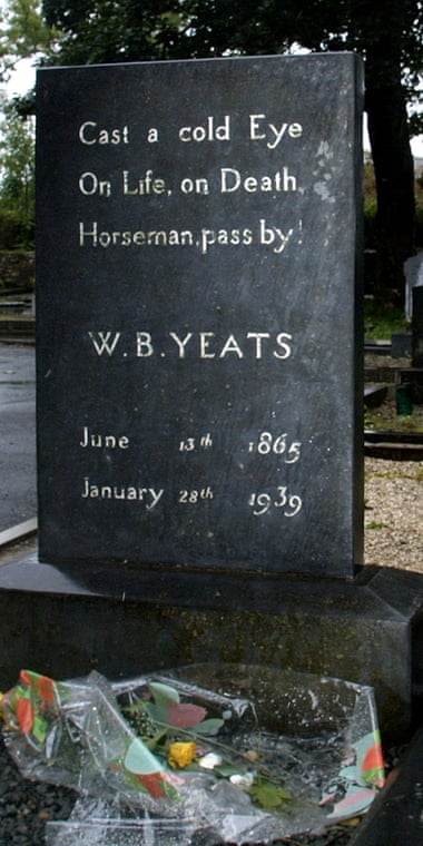 WB Yeats’s grave at Drumcliff cemetery, County Sligo, Ireland.