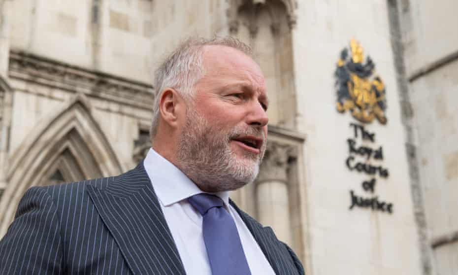 Harry Miller outside the high court in London