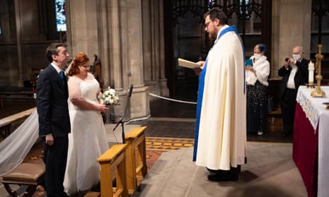 A Cambridgeshire couple who beat the latest lockdown to get married in December. 