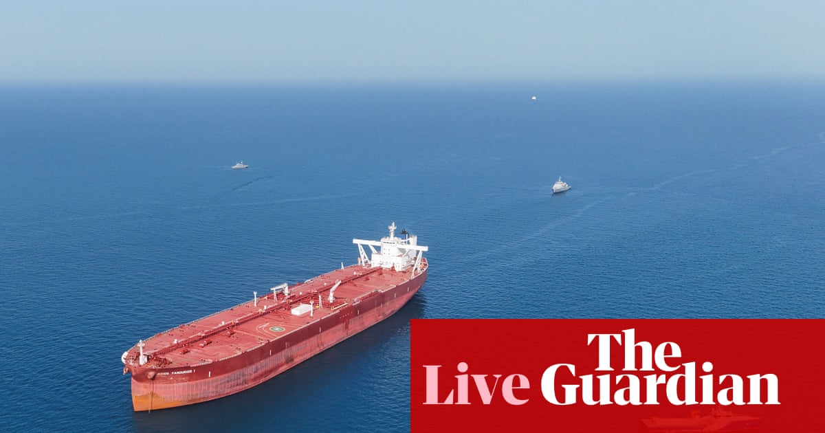 Oil price hits one month high as Trump plumps for ‘extended blockade of Iran’; UK exports to Middle East tumble – business live