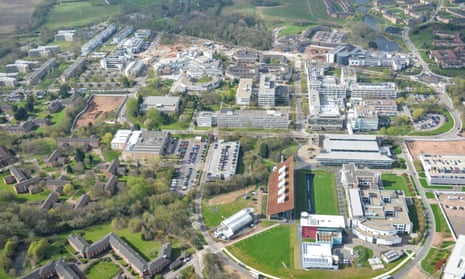 An aerial view of the Warwick University campus