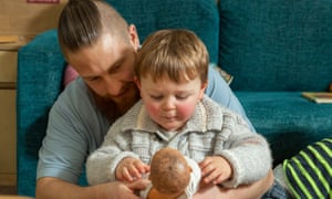 A male preschool teacher at work.