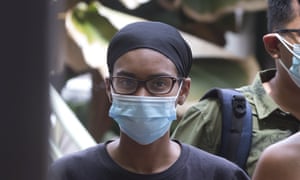 Kristen Antoinette Gray, left, in Bali. She claims she is being deported for being gay.