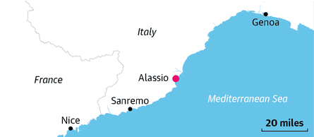 Alassio map