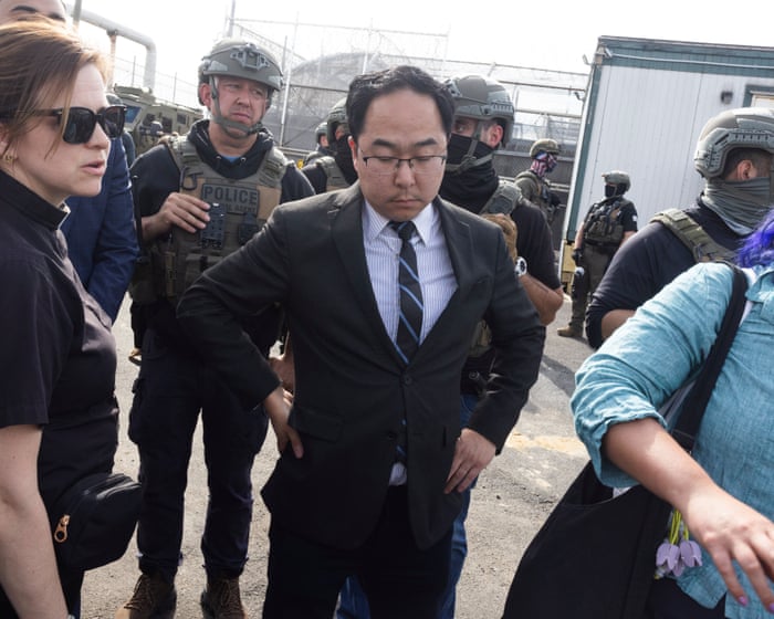 US senator says he was pepper-sprayed by federal agents during protest at ICE facility