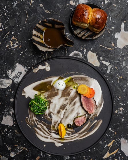 670 Grams’ Staffordshire texel jerk lamb with barbecued hispi, sheep’s milk bread and jerk sauce