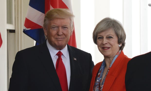 Donald Trump with Theresa May