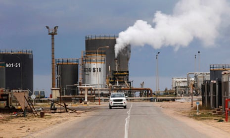 An oil refinery in Zawia, Libya