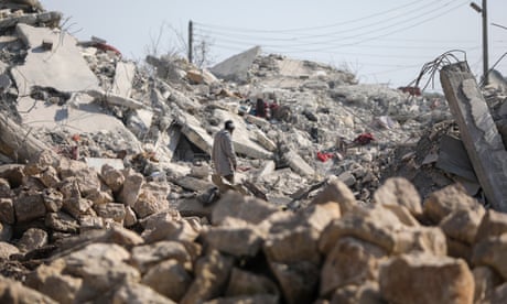 Destruction in Jindires, north-west Syria