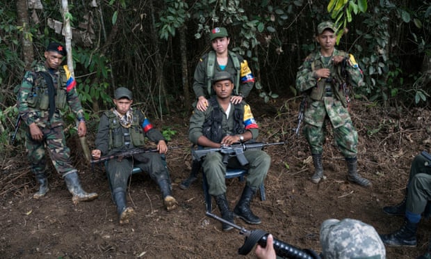 Farc guerrillas preparing to return to civilian life before the peace process was interrupted by the plebiscite. The ceasefire has been extended.