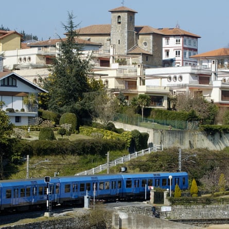A Euskotren train near Guernica.