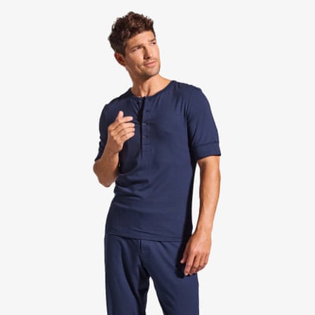 David Gandy Wellwear Premium Pyjama Henley Tee Set