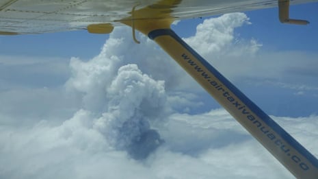 Smoke billows from Vanuatu's Manaro Voui volcano - video