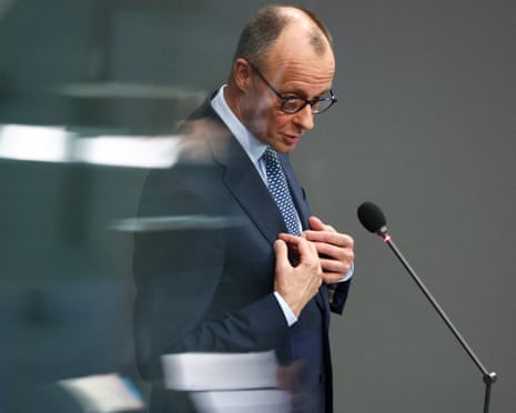 German chancellor Friedrich Merz answers questions from lawmakers during a plenum session of the lower house of parliament, the Bundestag, in Berlin, Germany.