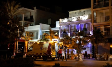 Emergency services evacuate the injured from Palma beach