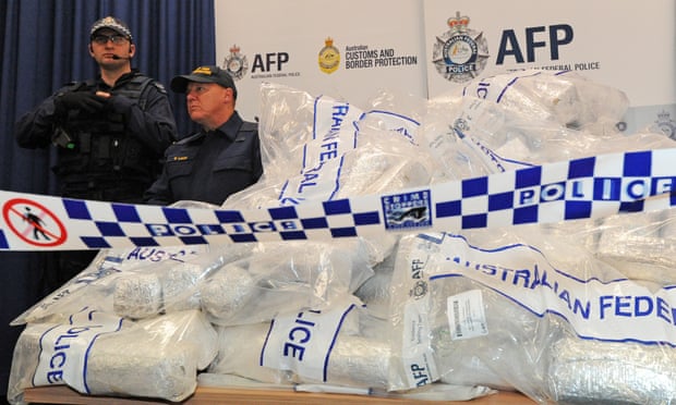 Police with methylamphetamine or 'ice'