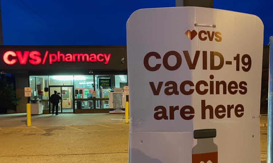 Extremists see opportunity as fury over Covid rules erupts in rural California | California 2 sign advertising vaccines outside a CVS