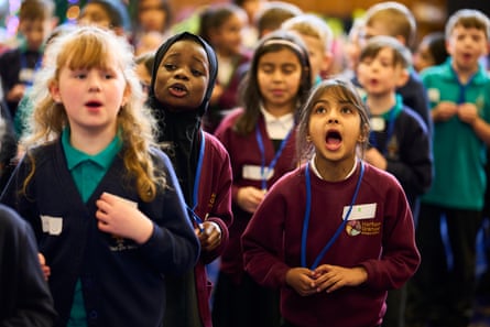 Primary school taking part in an event day