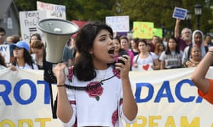 A protest in Nashville against Trump’s decision to phase out the Daca program.