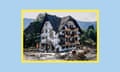 A worker is seen during clearing work in front of the destroyed building of the country guest house 'Jaegerstuebchen' in Laach, part of the municipality of Mayschoss, district of Ahrweiler, western Germany, on July 23, 2021.