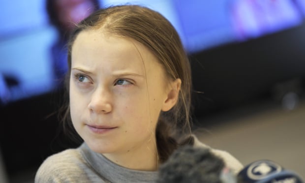 Greta Thunberg at a Fridays For Future press conference, Stockholm.