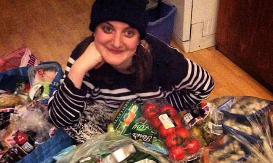 Mim Skinner with food intercepted from waste systems.