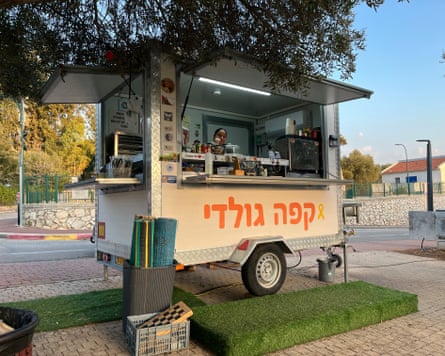 A coffee trailer in Metula