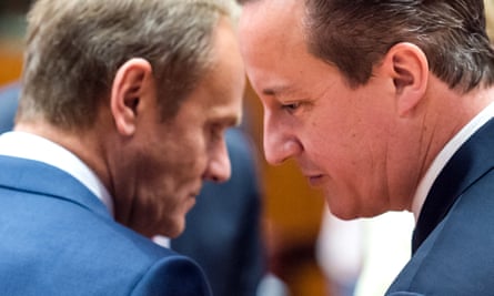 Tusk (left) and Cameron during an earlier EU summit.