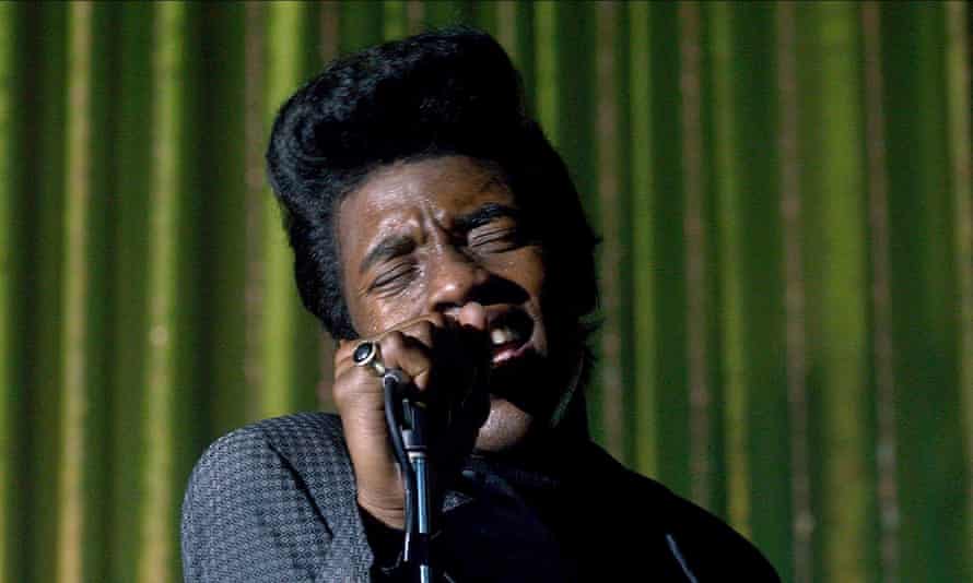 Chadwick Boseman as James Brown in Get On Up, 2014, one of a trio of biopics in which he starred as American icons.