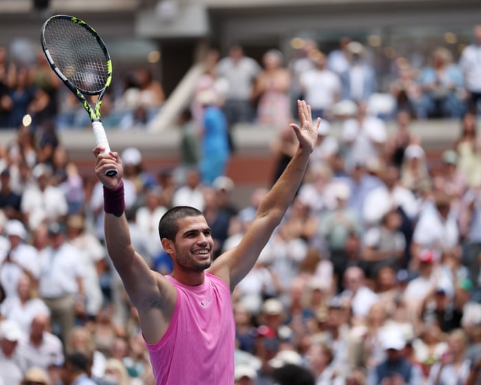 US Open quarter-finals: Alcaraz brushes by Lehecka after Pegula beats Krejcikova – live