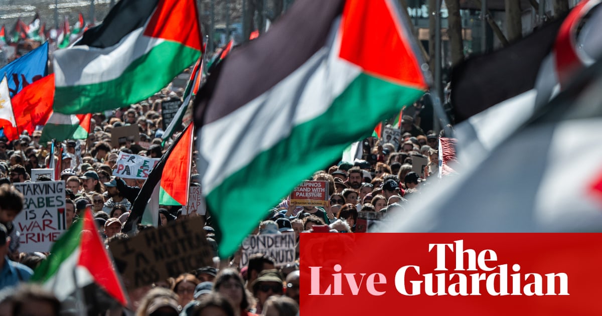 Government to ‘feel the pressure’ after Gaza protests, says Greens leader – as it happened