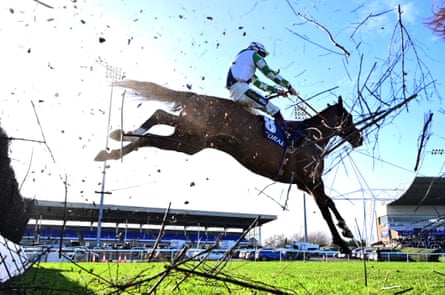 Our Power soars to victory in the recent Coral Trophy at Kempton.